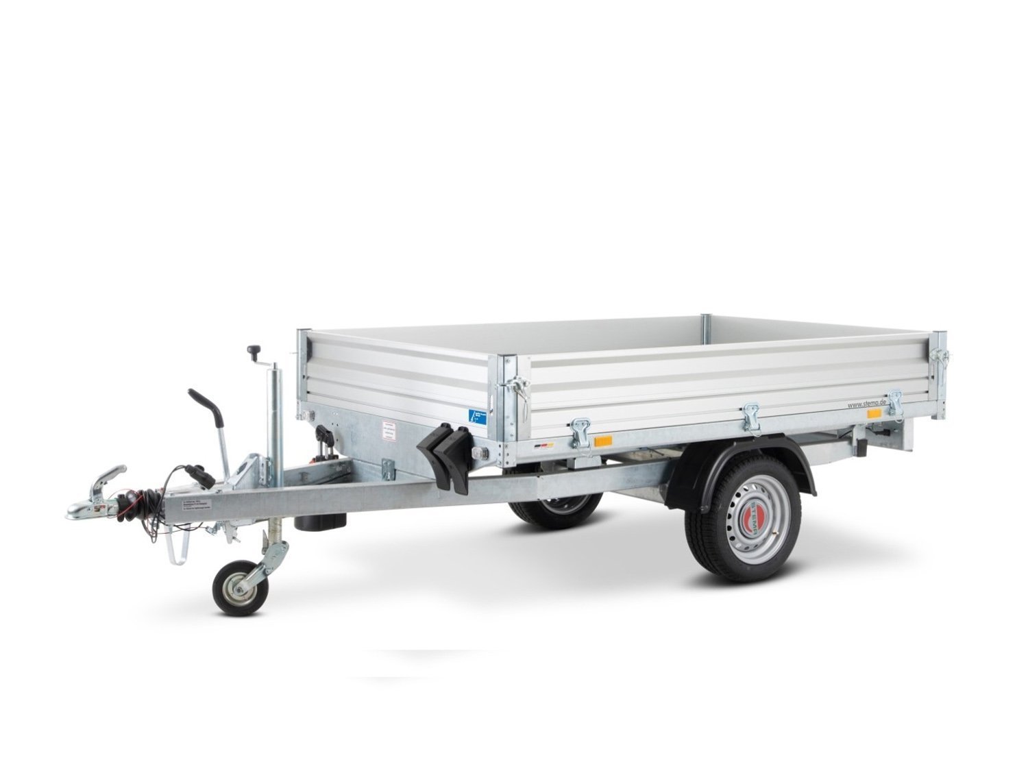 6a9db63ae8404d3ee8a207c8fb0e29f6.jpg STEMA RKE O2 13-27-15.1 ALU ROKO1 Heckkipper mit Handpumpe – Bild 1